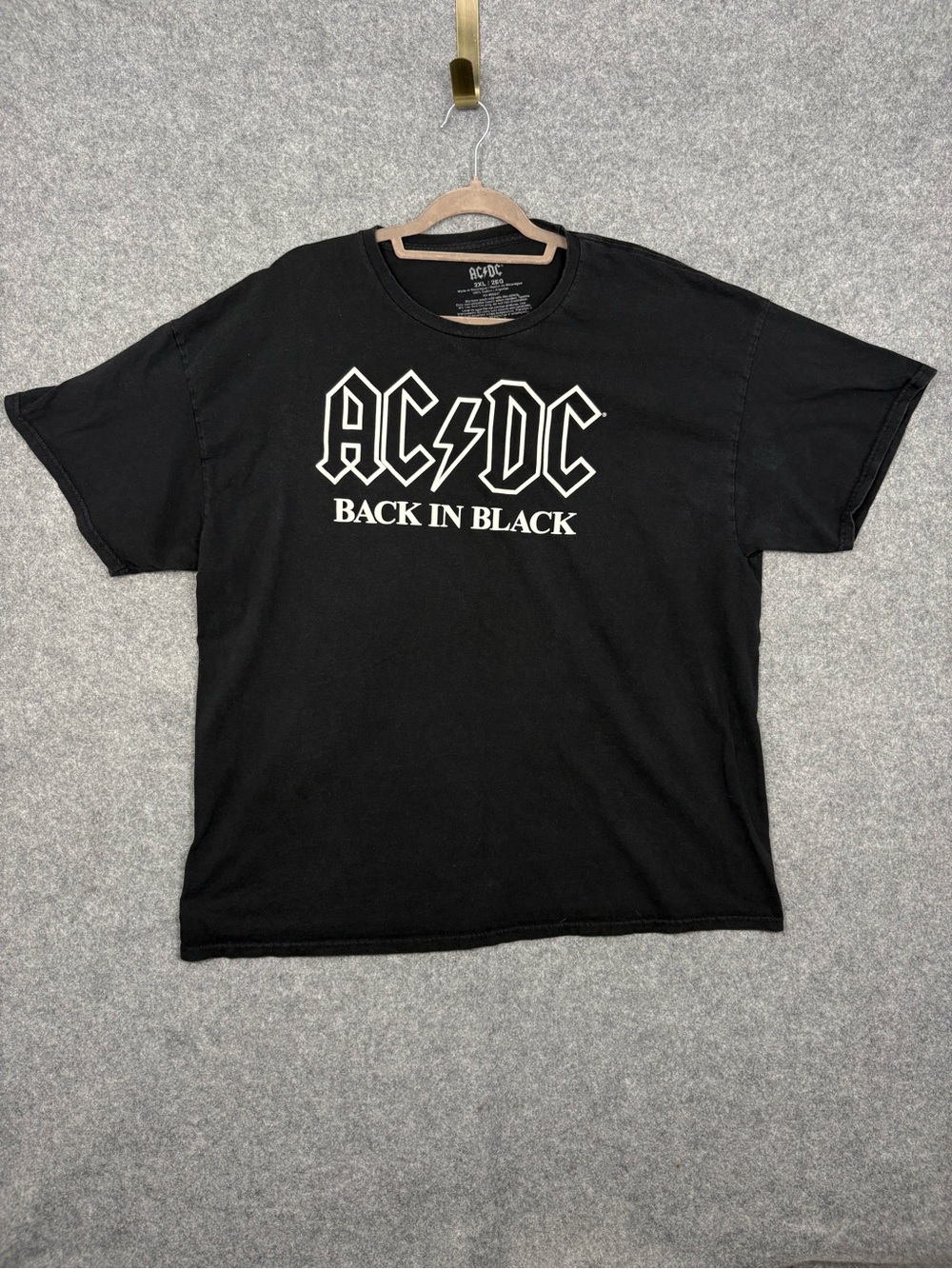 AC/DC Back In Black Graphic Band T-Shirt Black 2XL